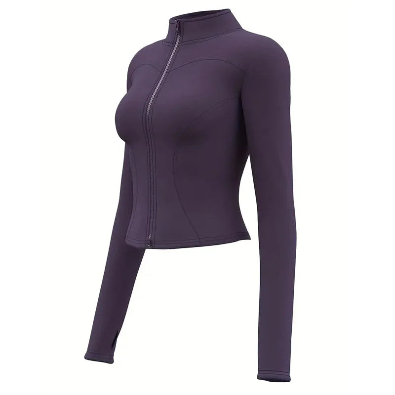 Felpa Donna Giacca Sportiva Con Zip Tuta Maniche Lunghe Cappuccio Maglia Shirt