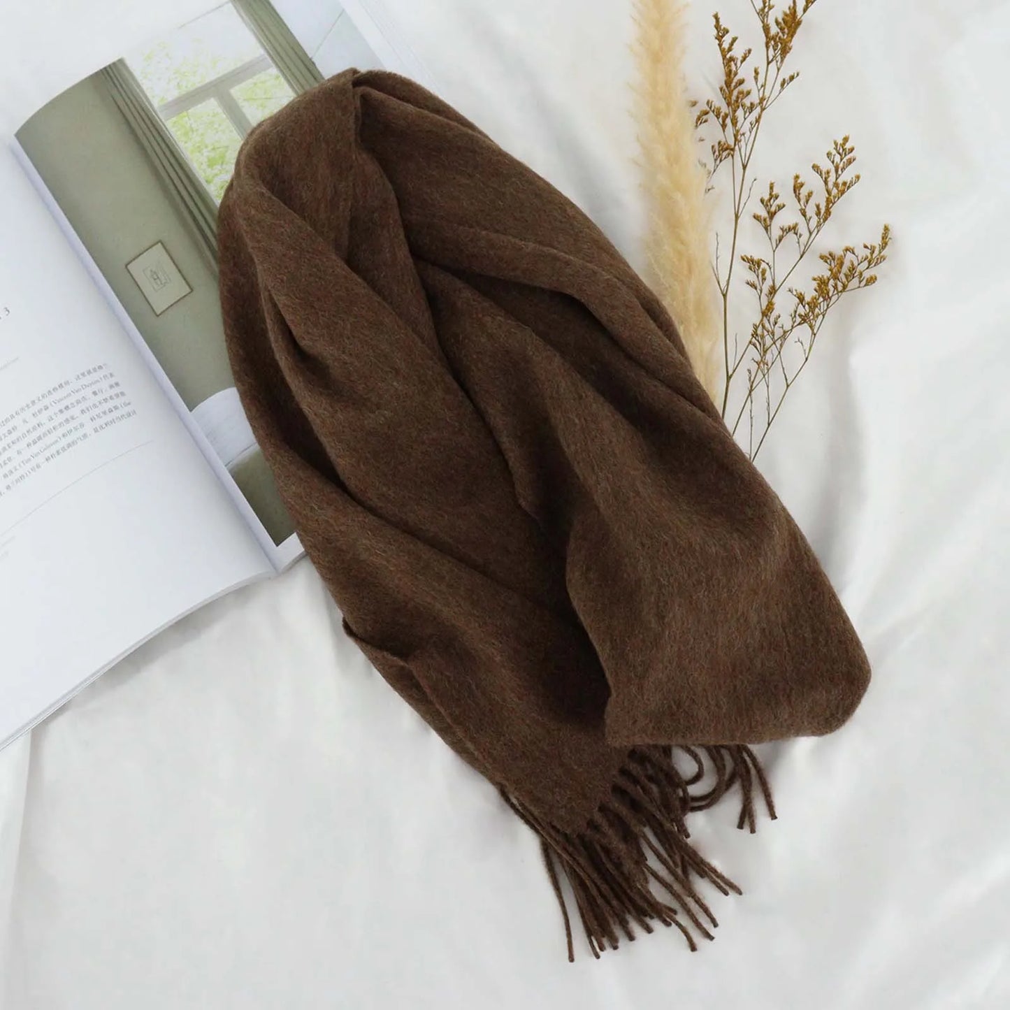 Herren Schal Winterschal Stola Schlauchschal Halstuch Wollschal Strickschal Loop