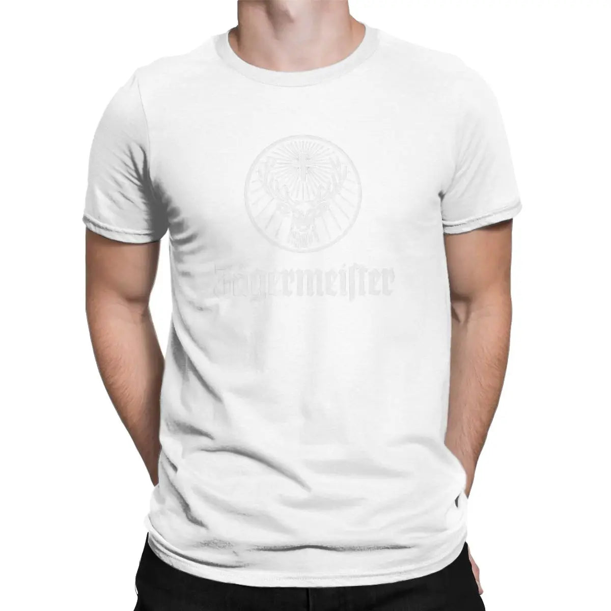 Fashion Herren Jägermeister T-Shirt Rundhals Unisex 100% Baumwolle Streetwear