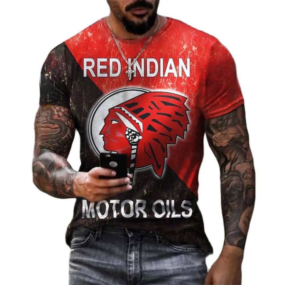 Herren Fashion Vintage 3D T-Shirt Rundhals Unisex Sommer Streetwear