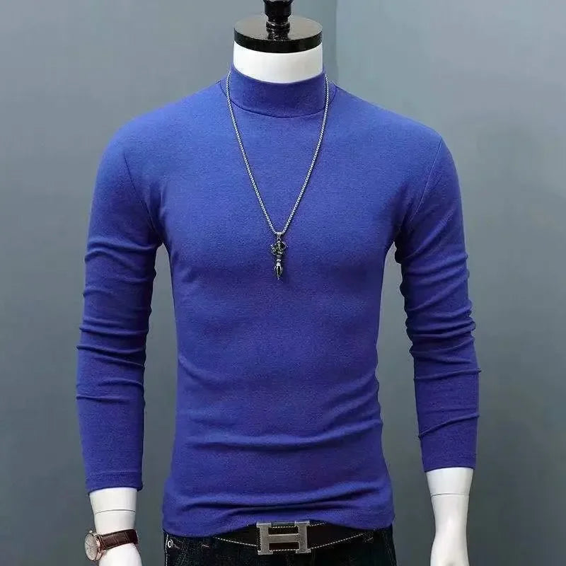 Herren Rollkragen Pullover Sweatshirt Leichter Pulli Sweater Shirt Langarmshirt
