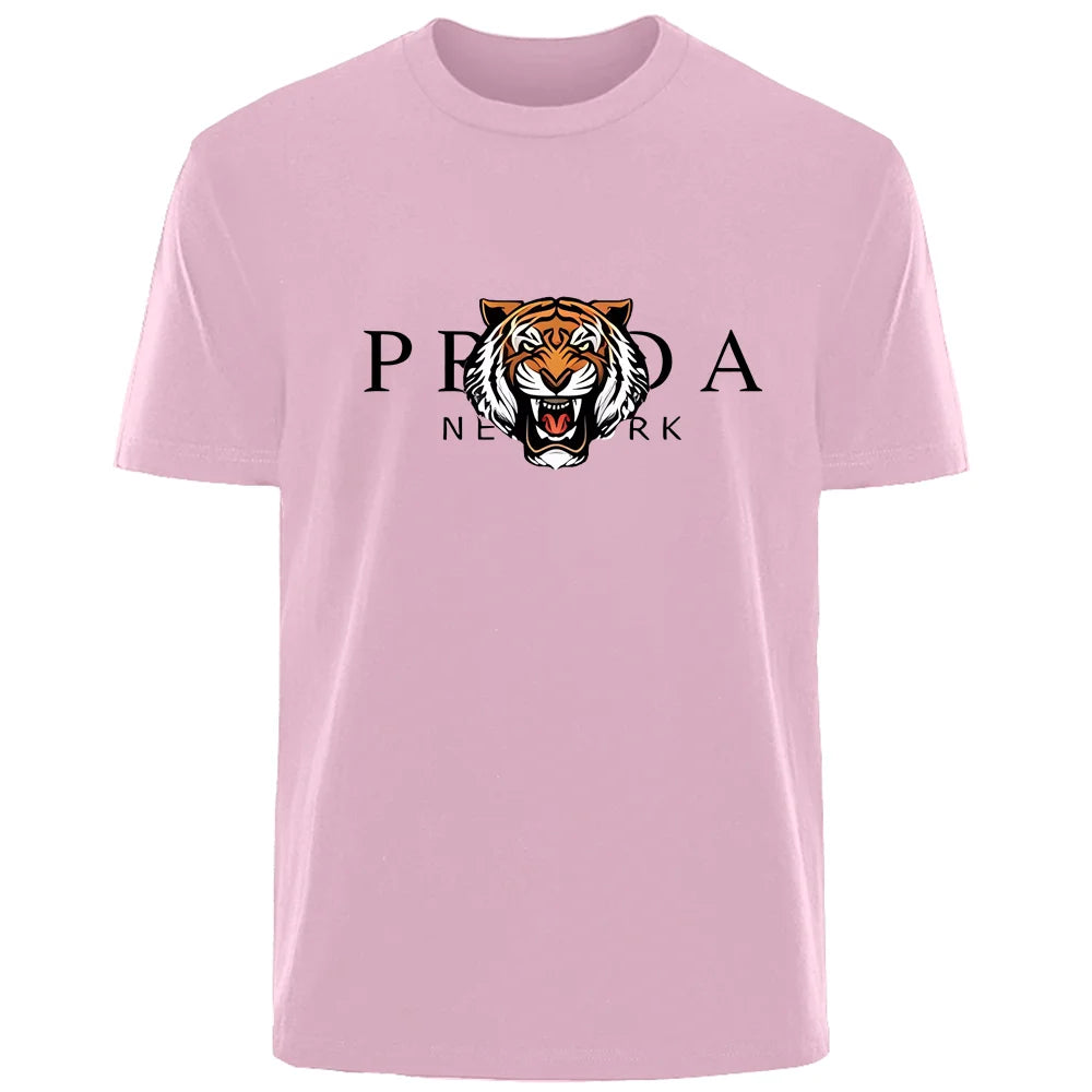 Männer T-Shirt Tiger Herrenmode Shirts Hemden Streetwear 100% Baumwolle Tank Top
