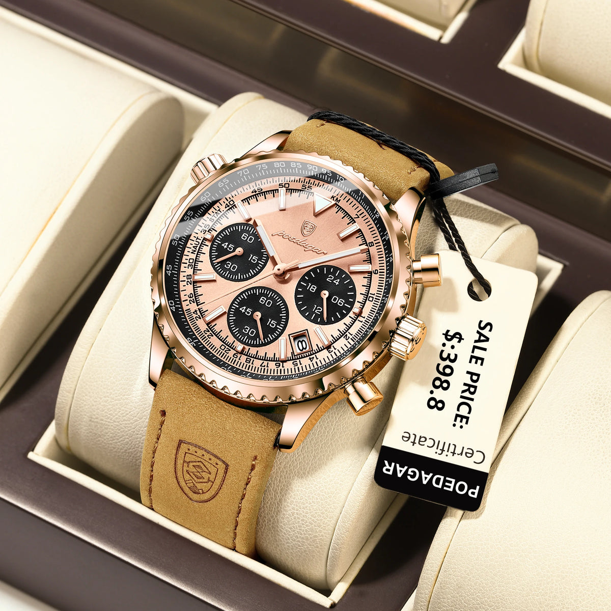 Herren Armbanduhr Digital Uhr Silber Edelstahl LED Quarzuhr Luxus Chronograph