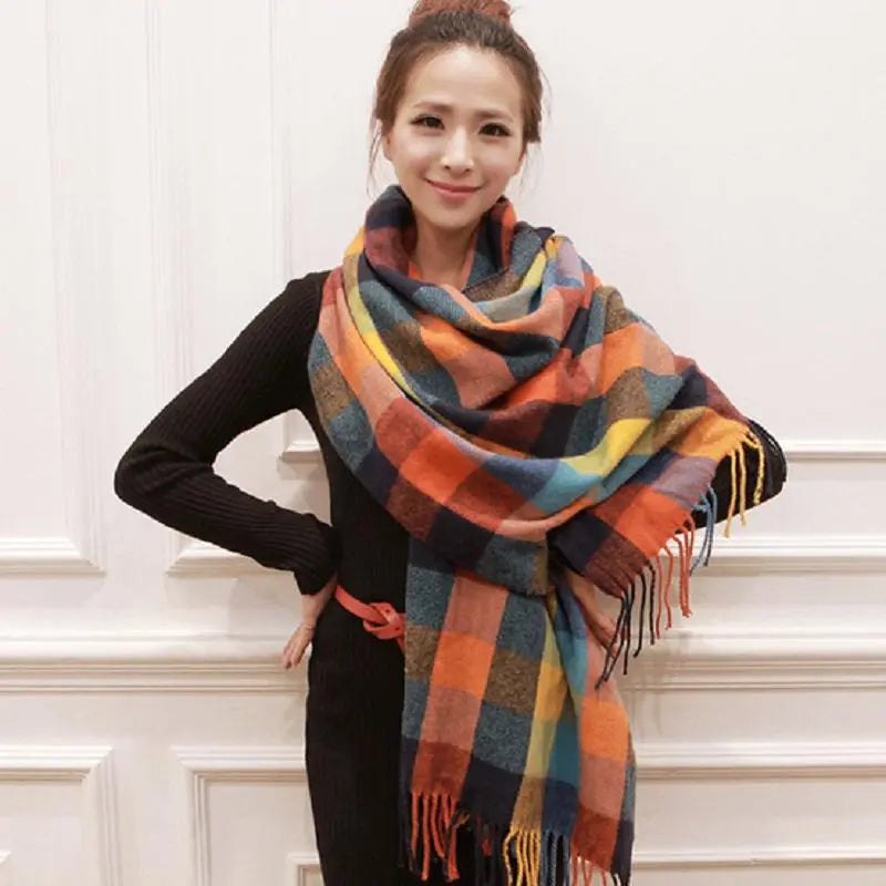 Damen Winterschal Viskose Stola Schlauchschal  Halstuch Strickschal Loop NEU