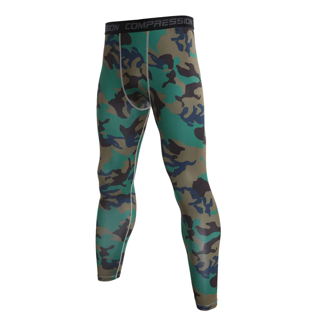 Pantaloni a Compressione da Uomo Leggings Calcio Corsa Palestra Leggins Calza