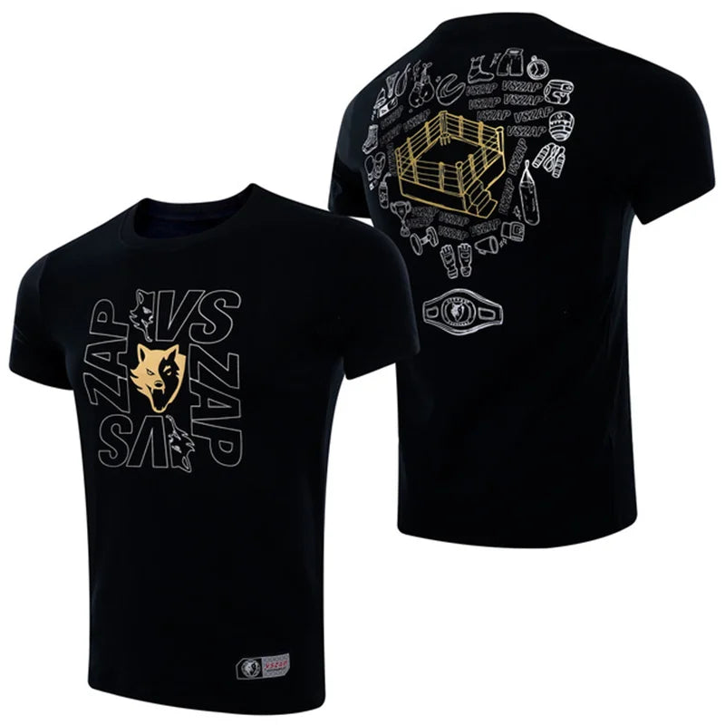 Herren Fashion Muay Thai Boxing T-Shirt Rundhals Unisex Sommer Streetwear