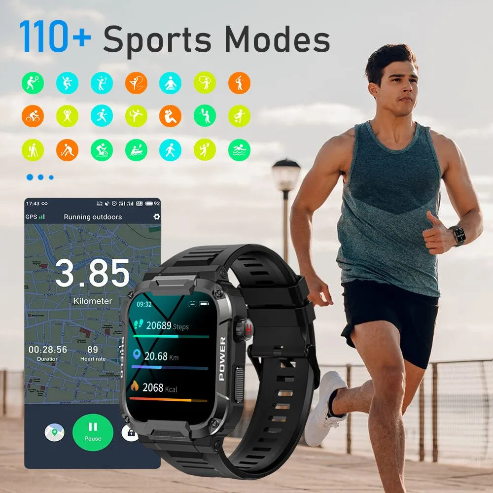 Herren Armbanduhr Digital Uhr Silber Edelstahl Quarzuhr Bluetooth Smartwatch