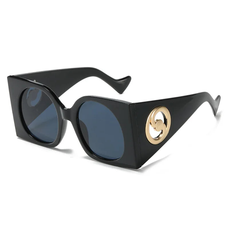 Designer Luxus Brille Sonnenbrille Damen Quadratische Übergröße Gläser Vintage