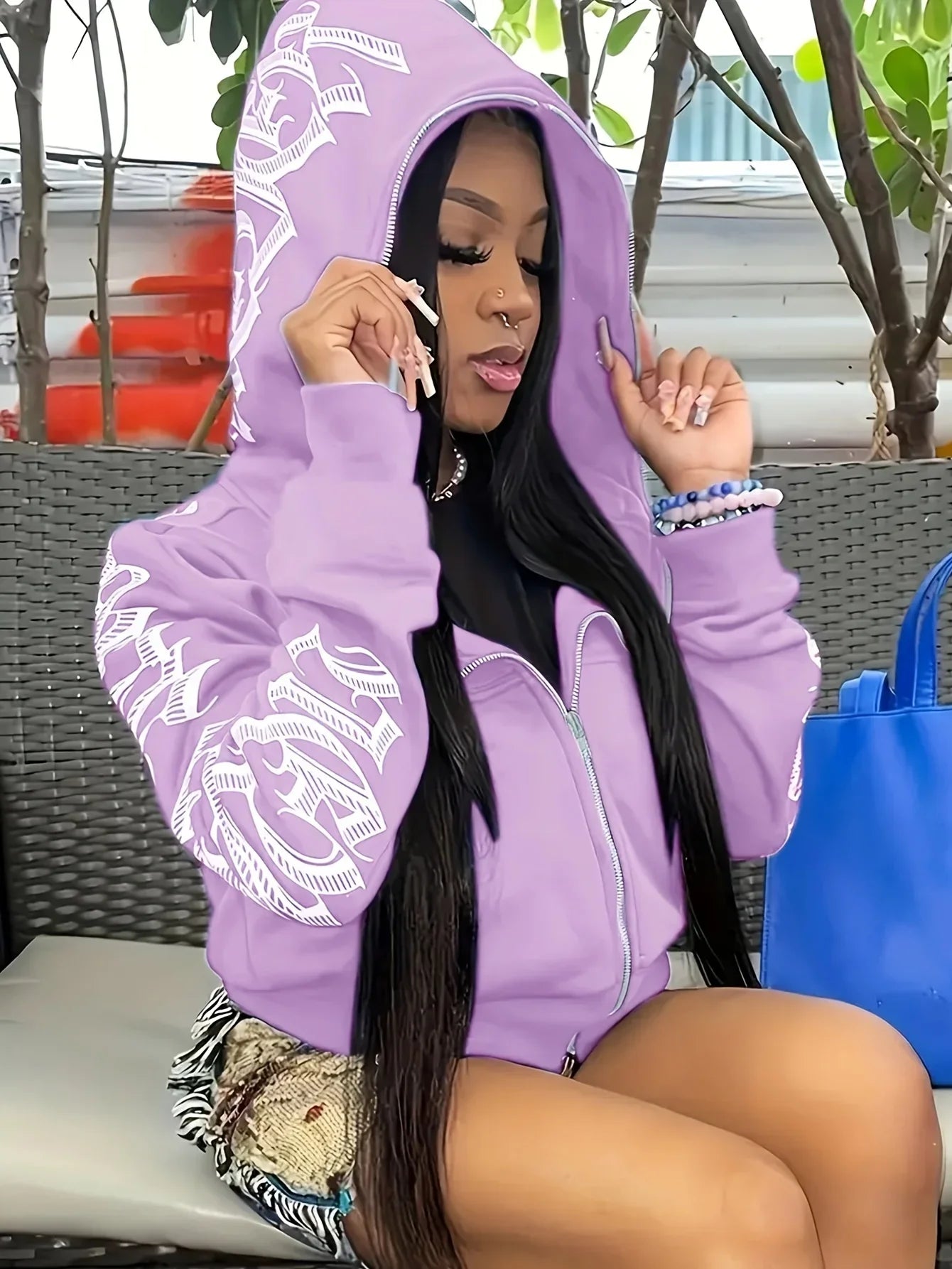 Damen Kapuzenpullover Sweatshirt Hoodie Pulli  Kapuzenpulli Streetwear Pullover