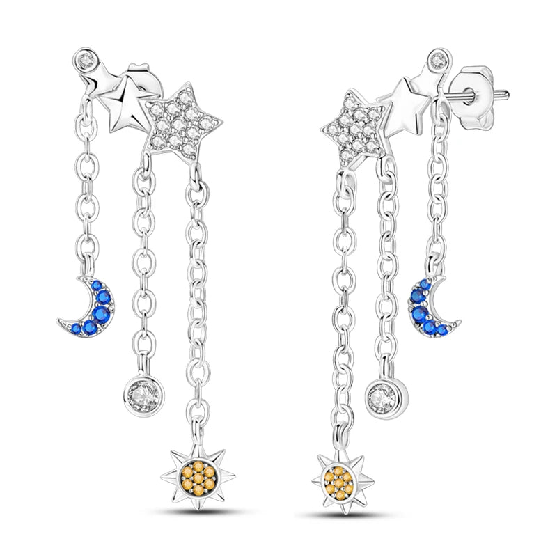 Creole Argento 925 Sterling Zirconi | Orecchini Eleganti Ipoallergenici Regalo