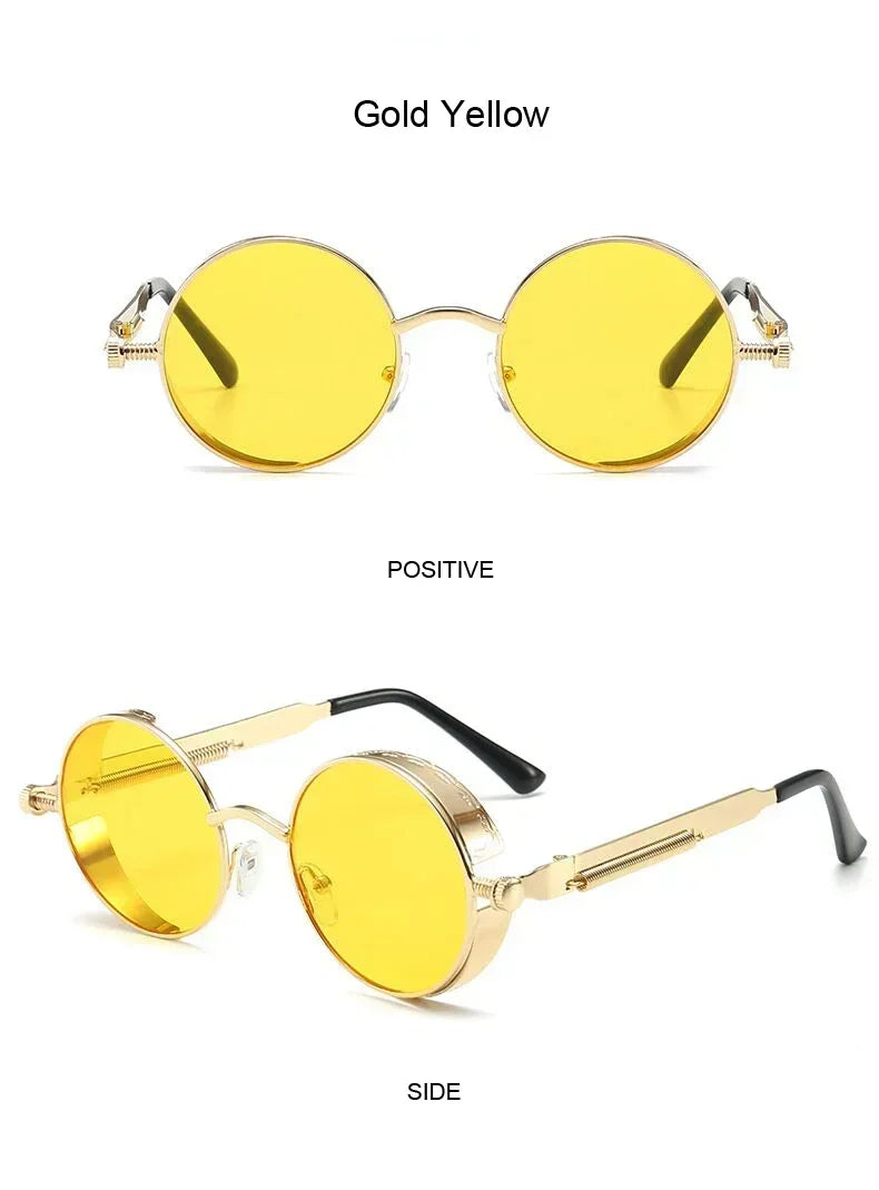 Damen Sonnenbrille Luxus Modische runde Herren Brille Vintage UV400