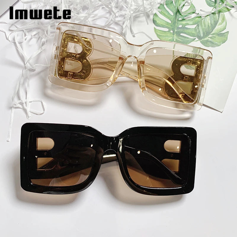 Designer Luxus Brille Sonnenbrille Damen Quadratische Übergröße Gläser Vintage