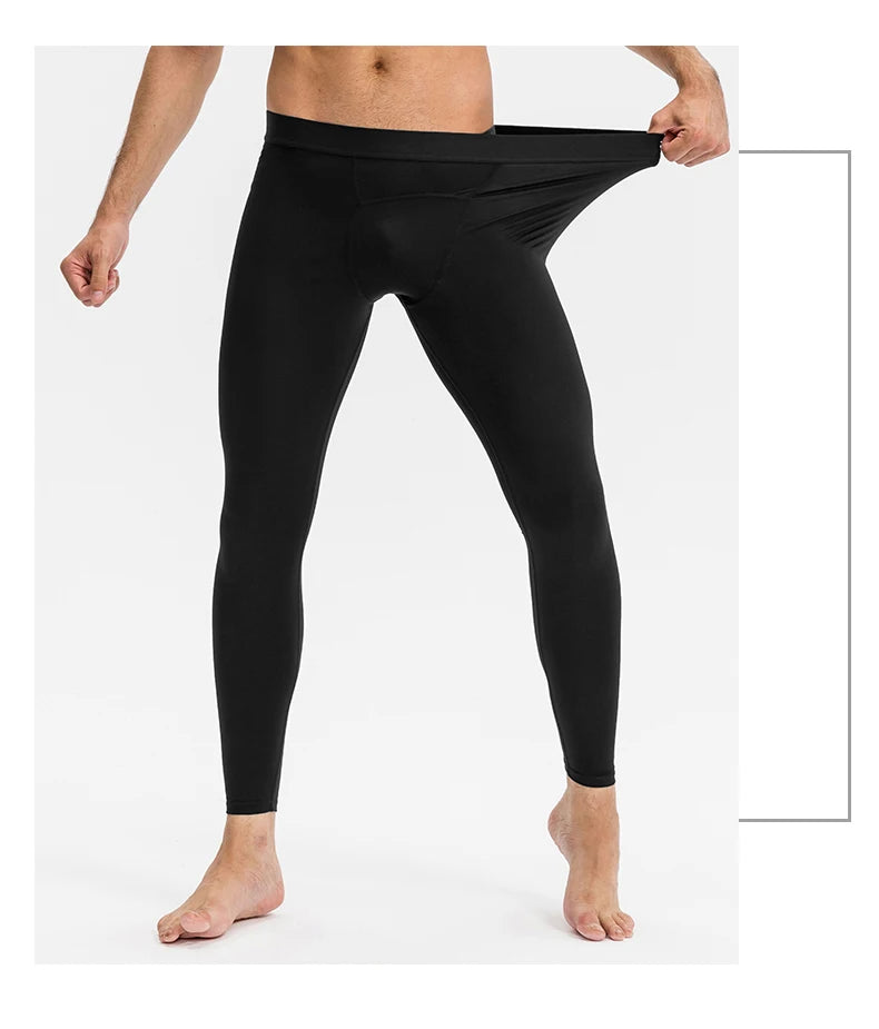Pantaloni a Compressione da Uomo Leggings Calcio Corsa Palestra Leggins Calza