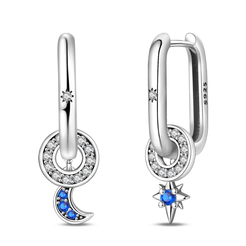 Creole Argento 925 Sterling Zirconi | Orecchini Eleganti Ipoallergenici Regalo