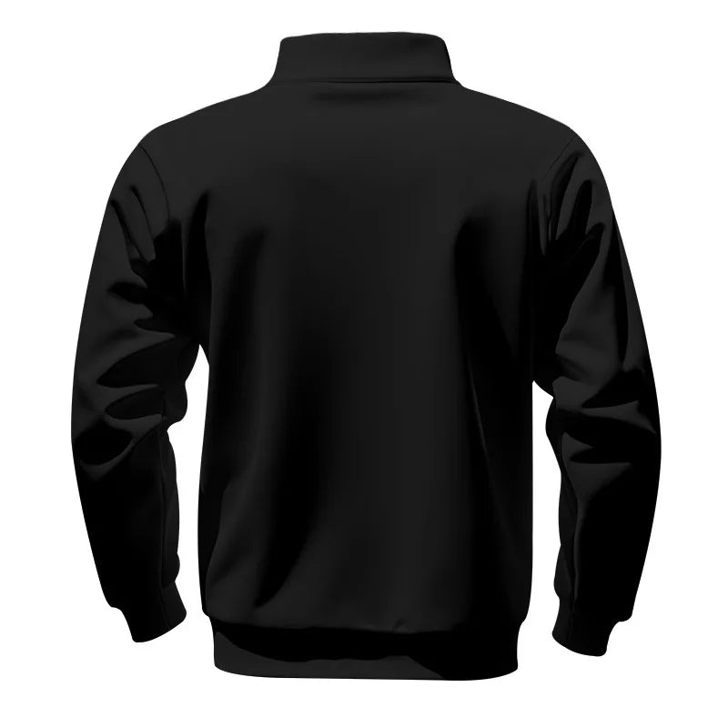 Herren Pullover Fleece Sweatshirt Troyer Pulli Sweater Stehkragen Langarmpulli