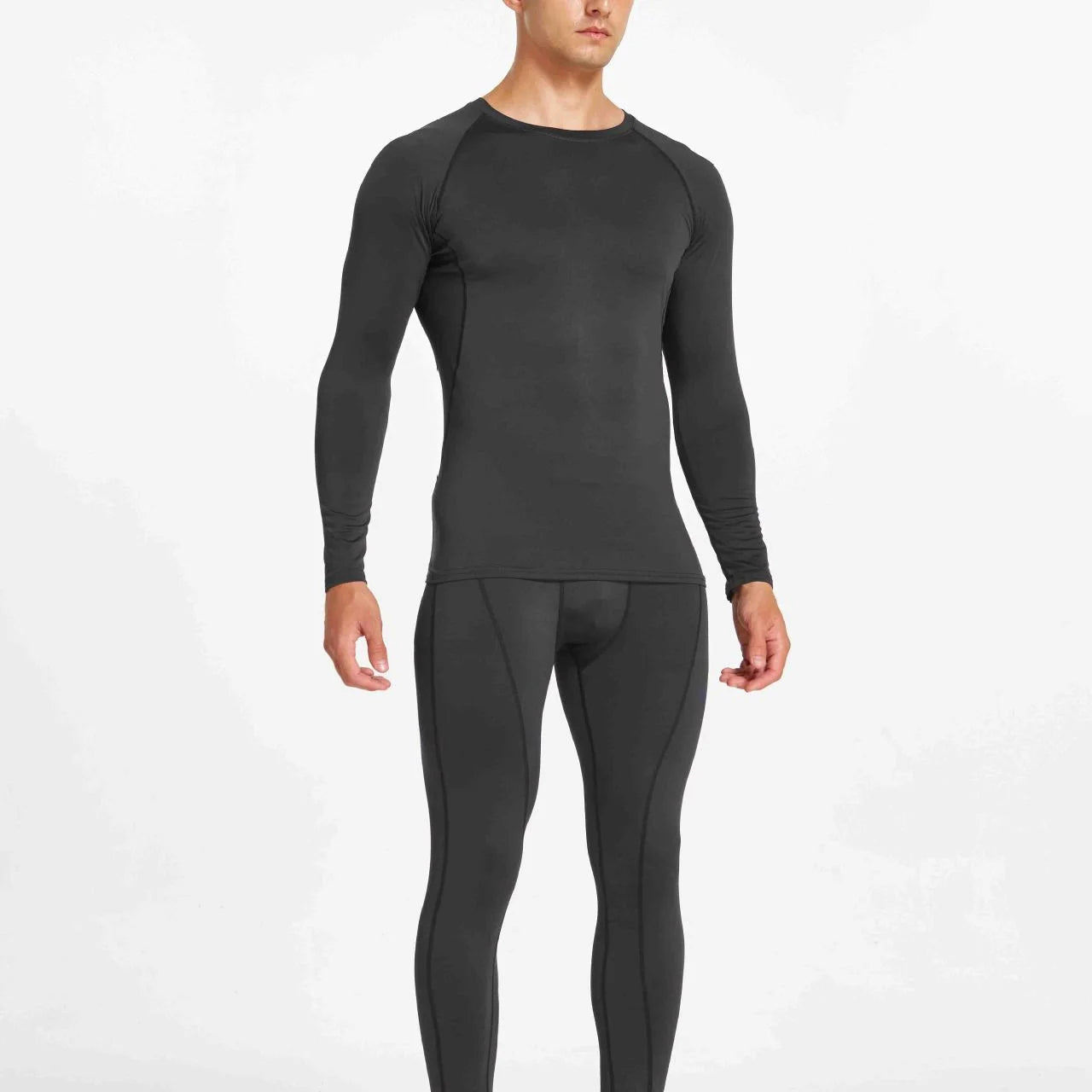 Pantaloni a Compressione da Uomo Leggings Calcio Corsa Palestra Leggins Calza