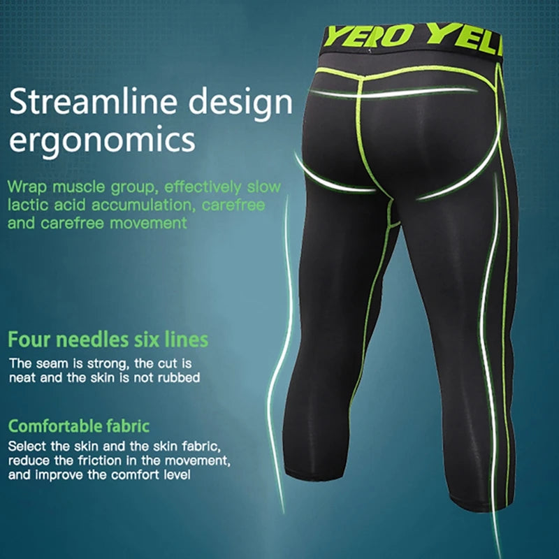 Herren Leggings Sporthose Jogginghose Trainingshose Lauf Hose Kompressionshose