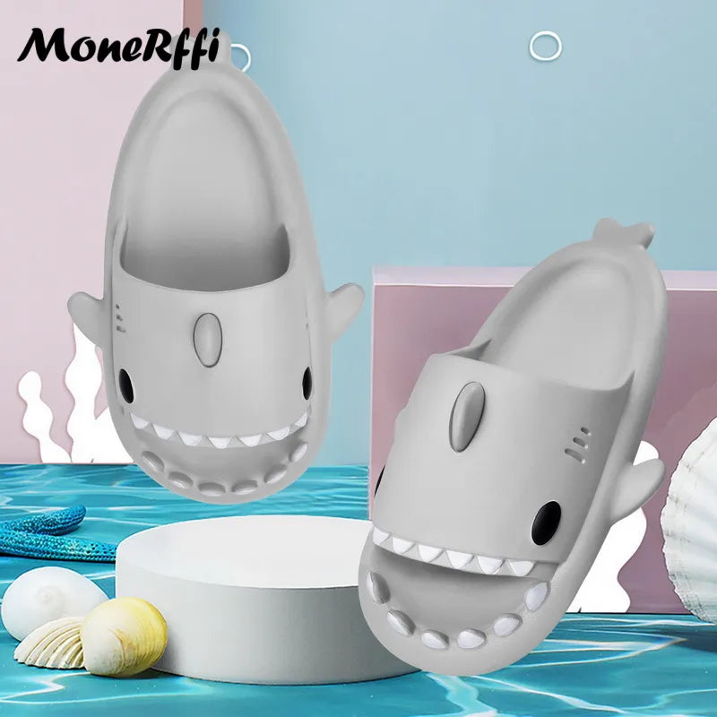 Shark Slippers Badelatschen Frauen Hausschuhe Anti-Rutsch Flip Flops Sandalen