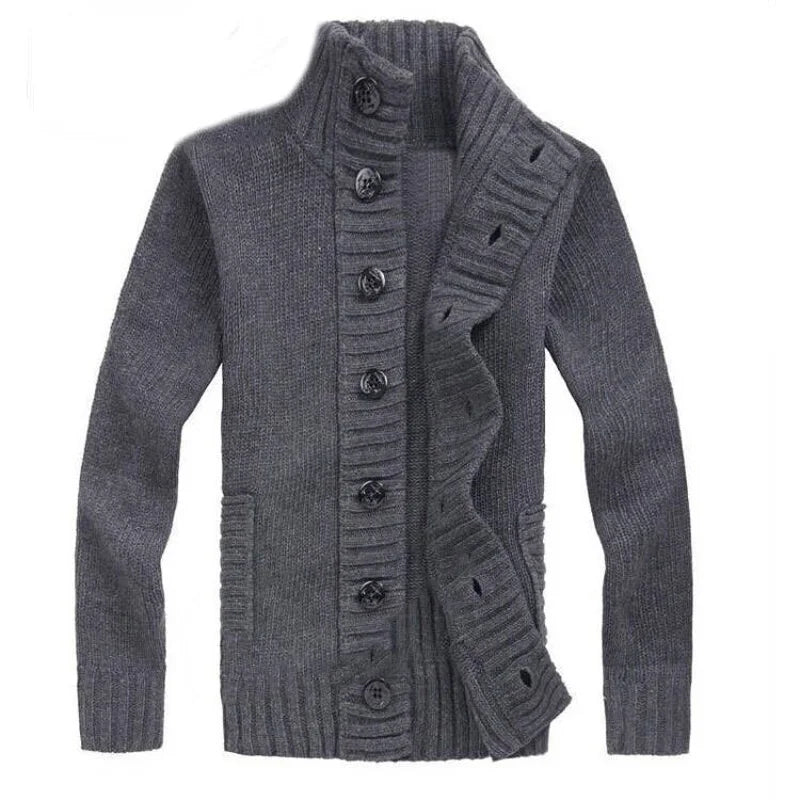 Herren Herbst Jacke Übergangsjacke Sweatjacke Sweater Strickjacke mit Zopfmuster