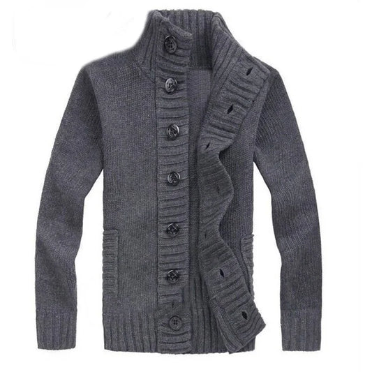 Herren Herbst Jacke Übergangsjacke Sweatjacke Sweater Strickjacke mit Zopfmuster