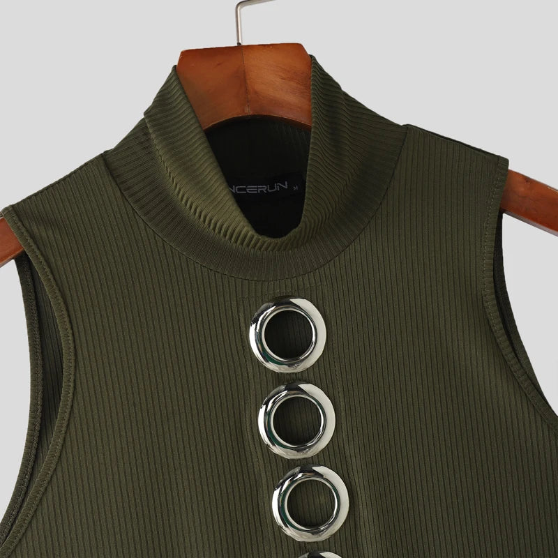 Herren Oberteil Ärmellos Tank Top Sexy Shirt Clubwear Muskel T-Shirt Unterhemd