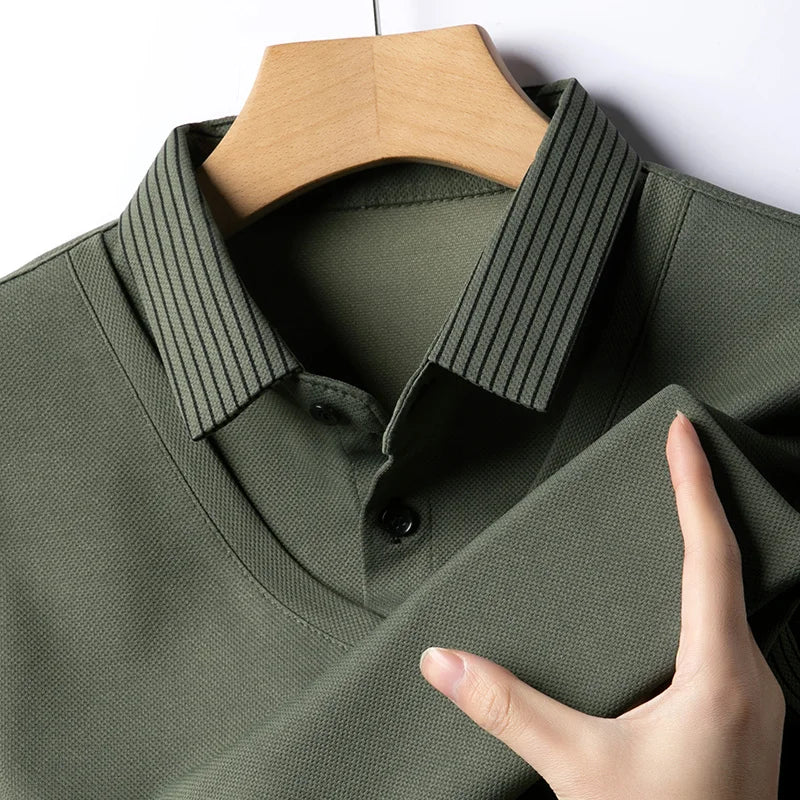 Herren Poloshirt POLO Shirt T-Shirt Langarm Zipper Hemd Fashion Polohemd Top NEU