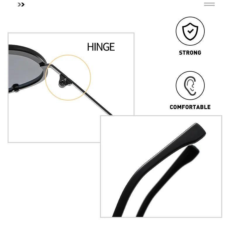Damen Sonnenbrille Designer Luxus Brille Quadratische Übergröße Gläser Vintage