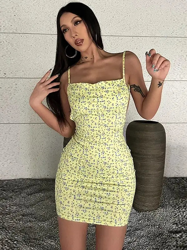 Frauen Kleid rückenfreies Partykleid Langeskleid Spaghettiträger Abendkleid