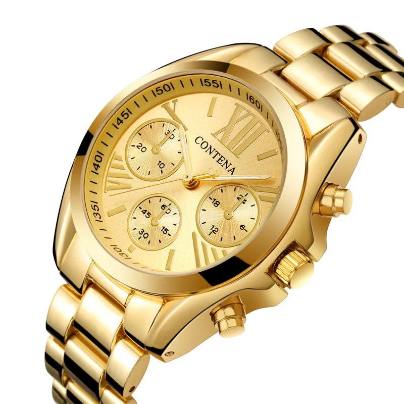 Damen Armbanduhr Fashion Luxus Quartz Armband Uhr Chronograph Business Schmuck