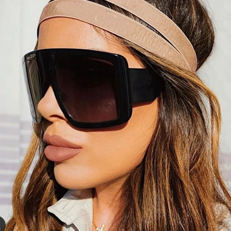 Occhiali da sole ovali oversize per donna e uomo Fotocromatici Polarizzati UV400