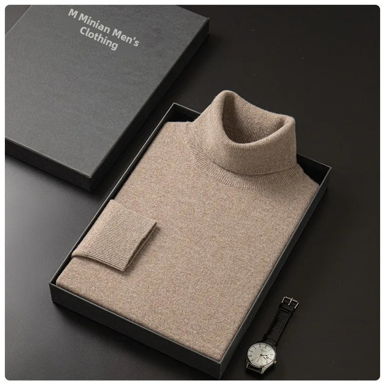Herren Rollkragen Pullover Sweatshirt Leichter Pulli Sweater Shirt Langarmshirt