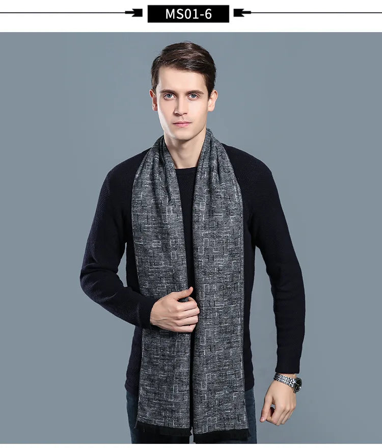 Herren Schal Winterschal Stola Schlauchschal Halstuch Wollschal Strickschal Loop