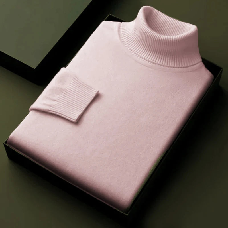 Herren Rollkragen Pullover Sweatshirt Leichter Pulli Sweater Shirt Langarmshirt