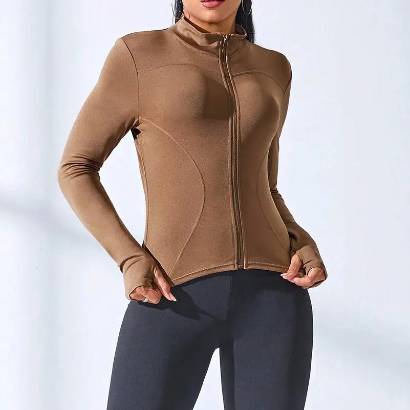 Felpa Donna Giacca Sportiva Con Zip Tuta Maniche Lunghe Cappuccio Maglia Shirt