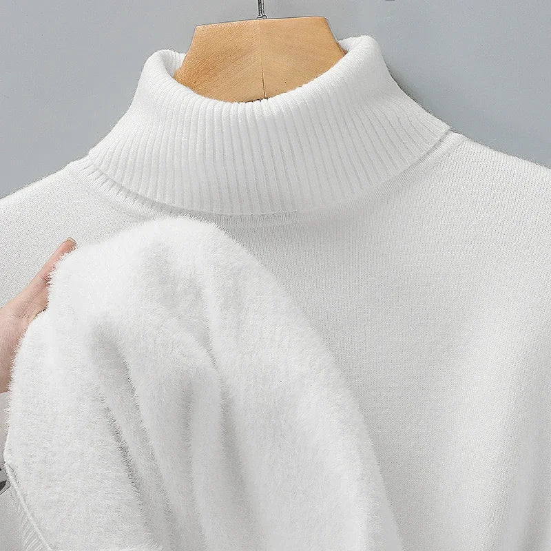 Herren Rollkragen Pullover Sweatshirt Leichter Pulli Sweater Shirt Langarmshirt