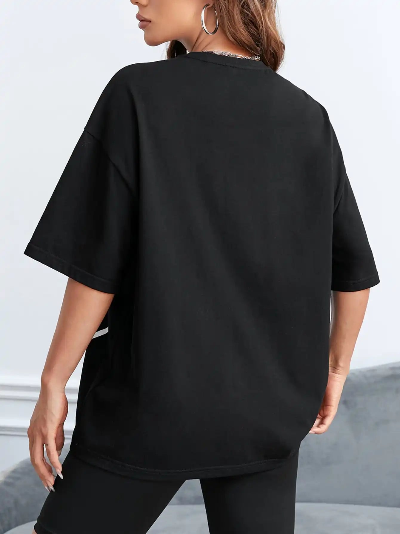 Damen Sommer Top Los Angeles 23 T-Shirt Rundhals Streetwear Baumwoll Damentop