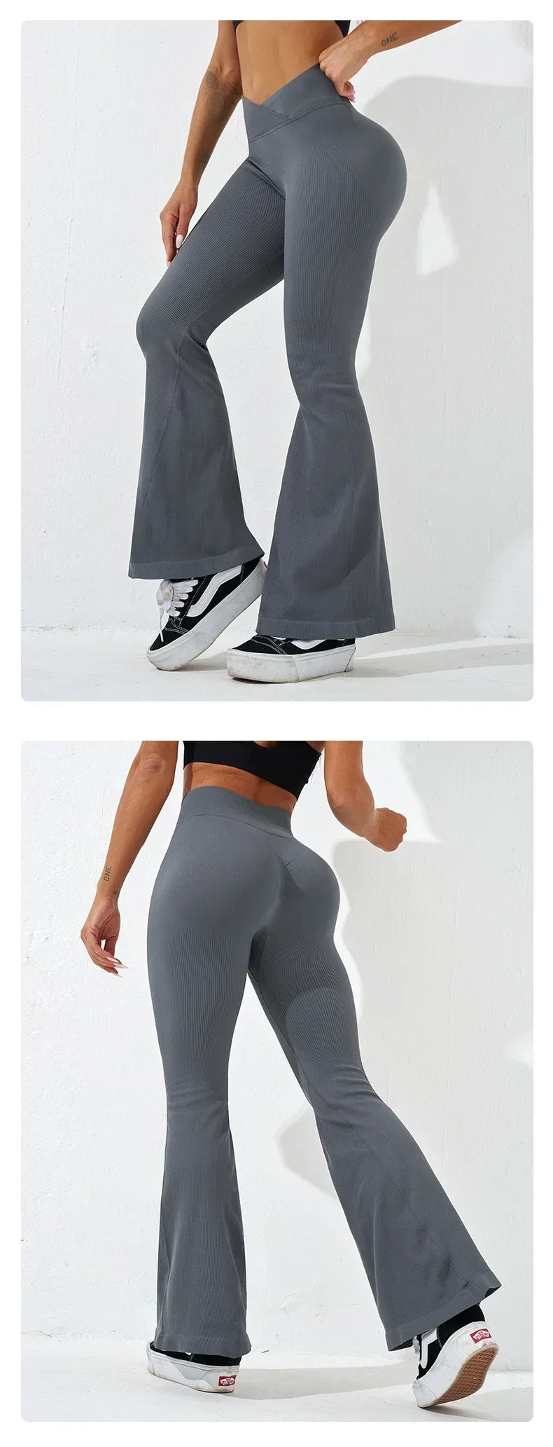 Leggins Donna Push up Vita Alta Pantaloni Sportivi Fitness Yoga Palestra Tuta