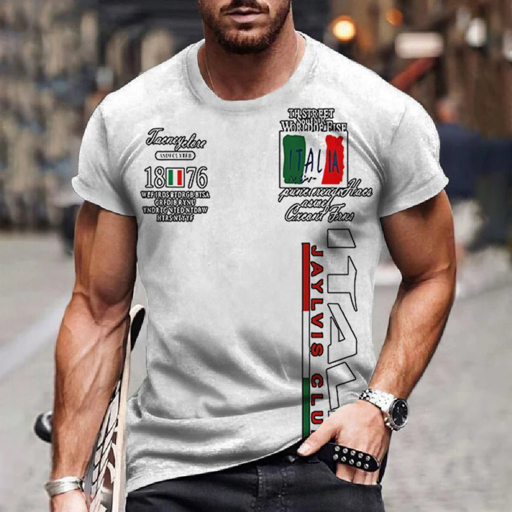 Männer T-Shirt Italien Herrenmode Sport Shirts Hemd Streetwear Spandex Tank Top