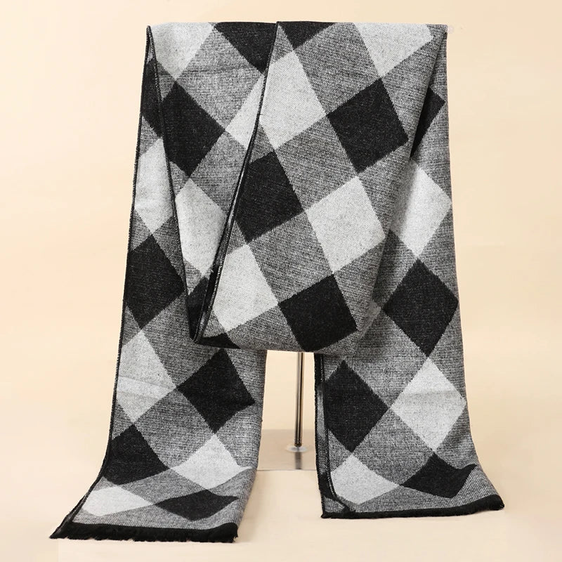Herren Schal Winterschal Stola Schlauchschal Halstuch Wollschal Strickschal Loop