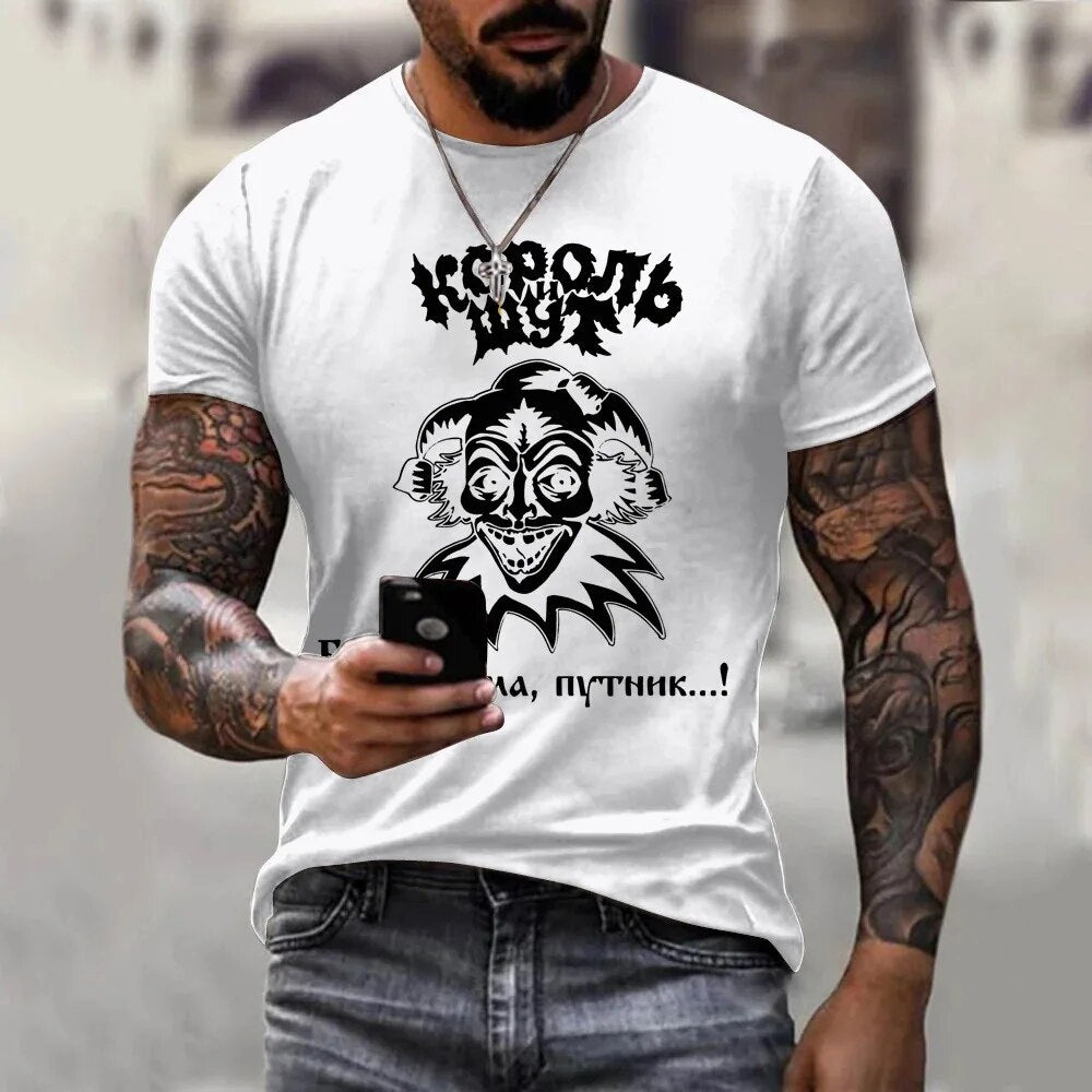Herren Fashion Vintage Leopard 3D T-Shirt Rundhals Unisex Sommer Streetwear