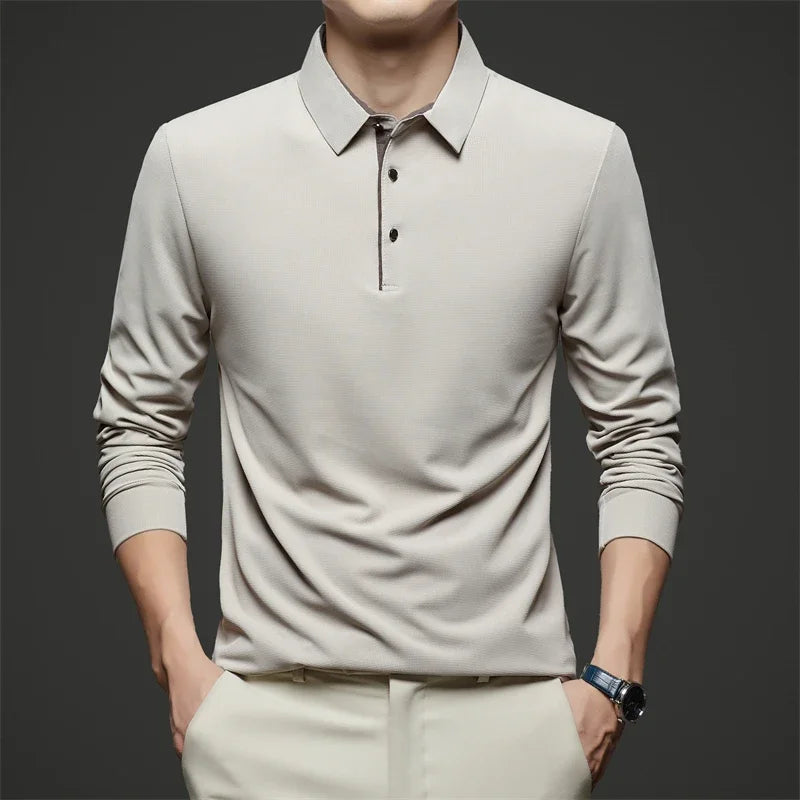 Herren Poloshirt POLO Shirt T-Shirt Langarm Zipper Hemd Fashion Polohemd Top NEU