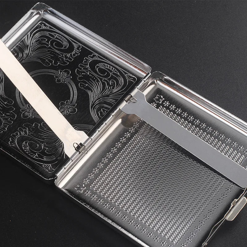 Zigarettenetui Mini Etui 20 Zigaretten Dose Metall Box Kunst Leder Tabakdose Neu