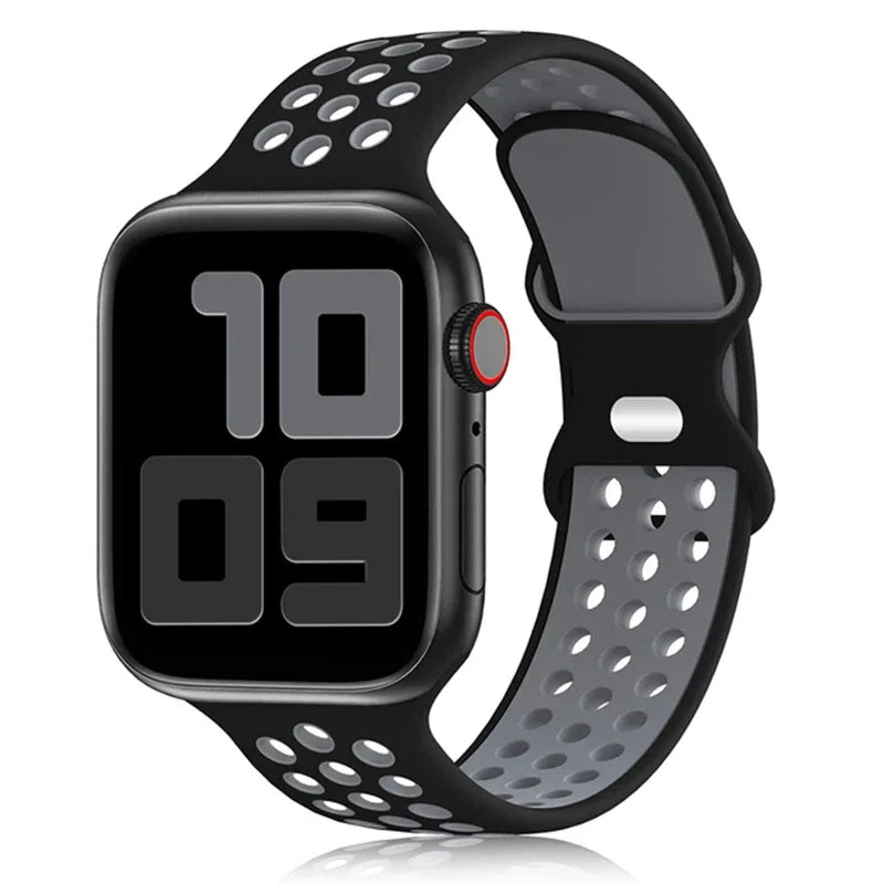 Sport Armband für Apple Watch Series 9 8 7 6 5 4 3 SE Ultra Silikon Band iWatch