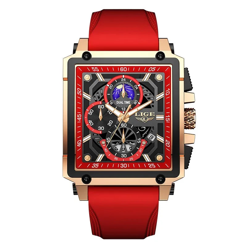 Orologio Uomo Quarzo Acciaio Inossidabile Orologio digitale Cronografo sportivo