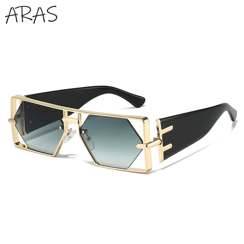 Designer Luxus Brille Sonnenbrille Damen Quadratische Übergröße Gläser Vintage