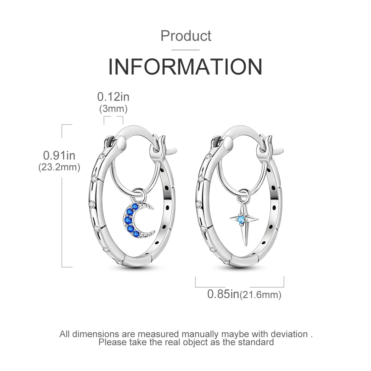 Funkelnde 925er Silber Creolen m. Zirkonia | Luxus-Qualität | Trend Ohrringe