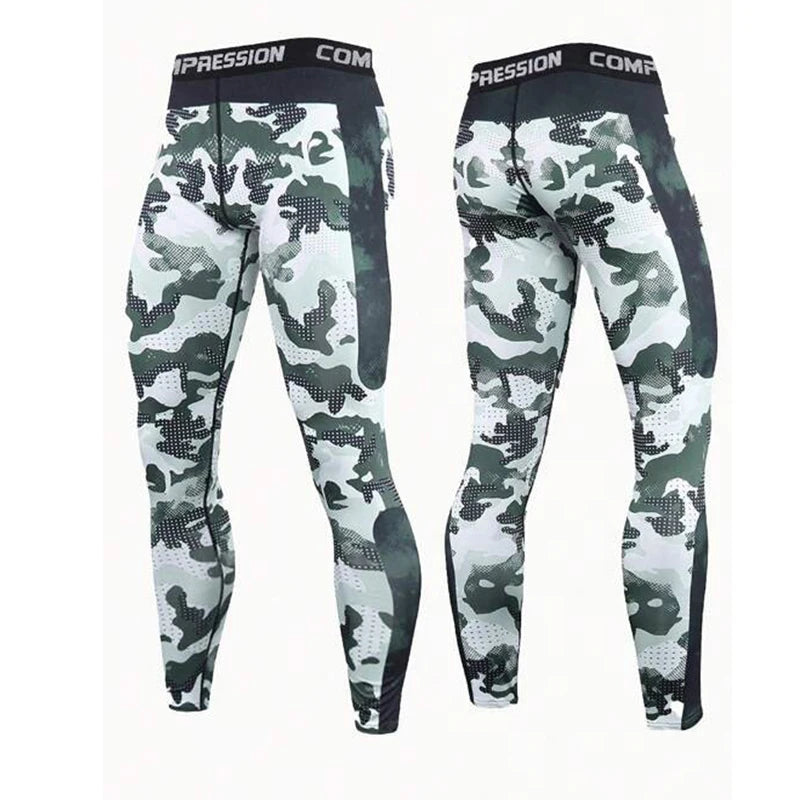 Pantaloni a Compressione da Uomo Leggings Calcio Corsa Palestra Leggins Calza