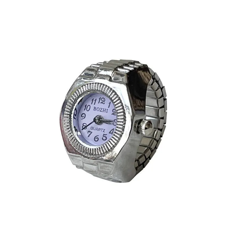 Fashion Fingeruhr Ringuhr Punk Finger Mini Uhr Quarzuhr Ring Herren Damen