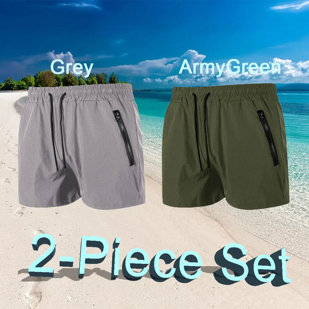 Herren Badeshorts Einfarbig Schnelltrocknend Boardshorts Strand Sport Fitness