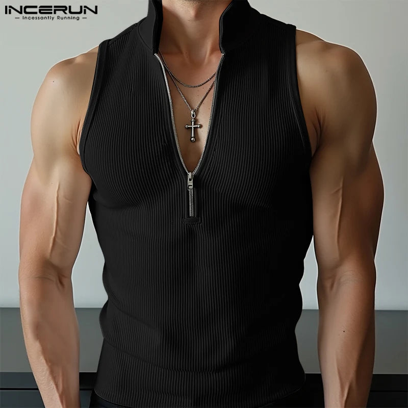 Herren Oberteil Ärmellos Tank Top Sexy Shirt Clubwear Muskel T-Shirt Unterhemd